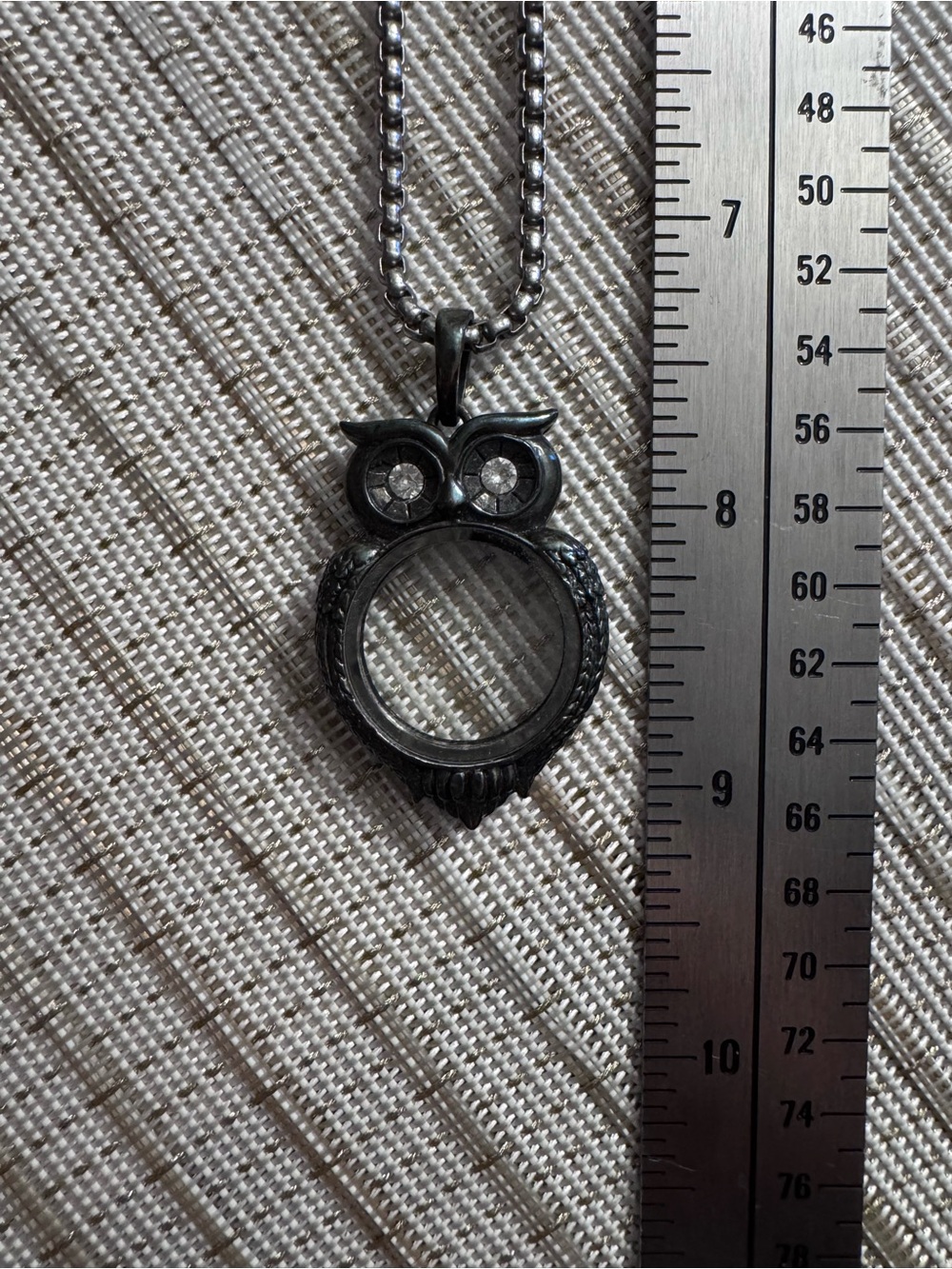 Origami Owl, Owl Pendant Necklace in Gunmetal